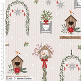 Willkommen zu Hause – Victoria Louise Premium-Baumwollstoff mit Weihnachtsmotiv – 100 % Baumwollstoff – Meterware, Halbmeter, Long Quarter oder Fat Quarters
